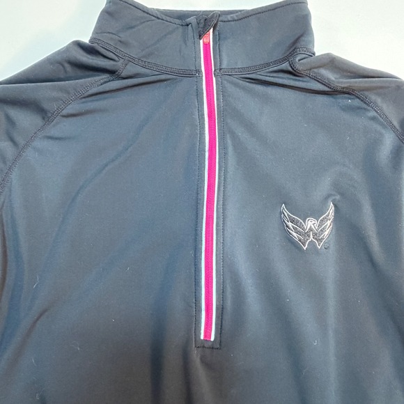 Levelwear Womens Black Washington Capitals Hockey Quarter Zip Pullover LW XL - Picture 4 of 9